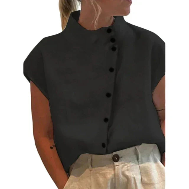 Ingrid | Elegant bluse med ståkrave