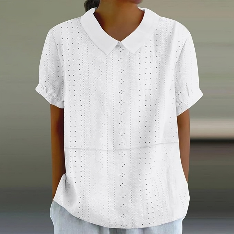 Silke | Casual bluse i bomuld og hør