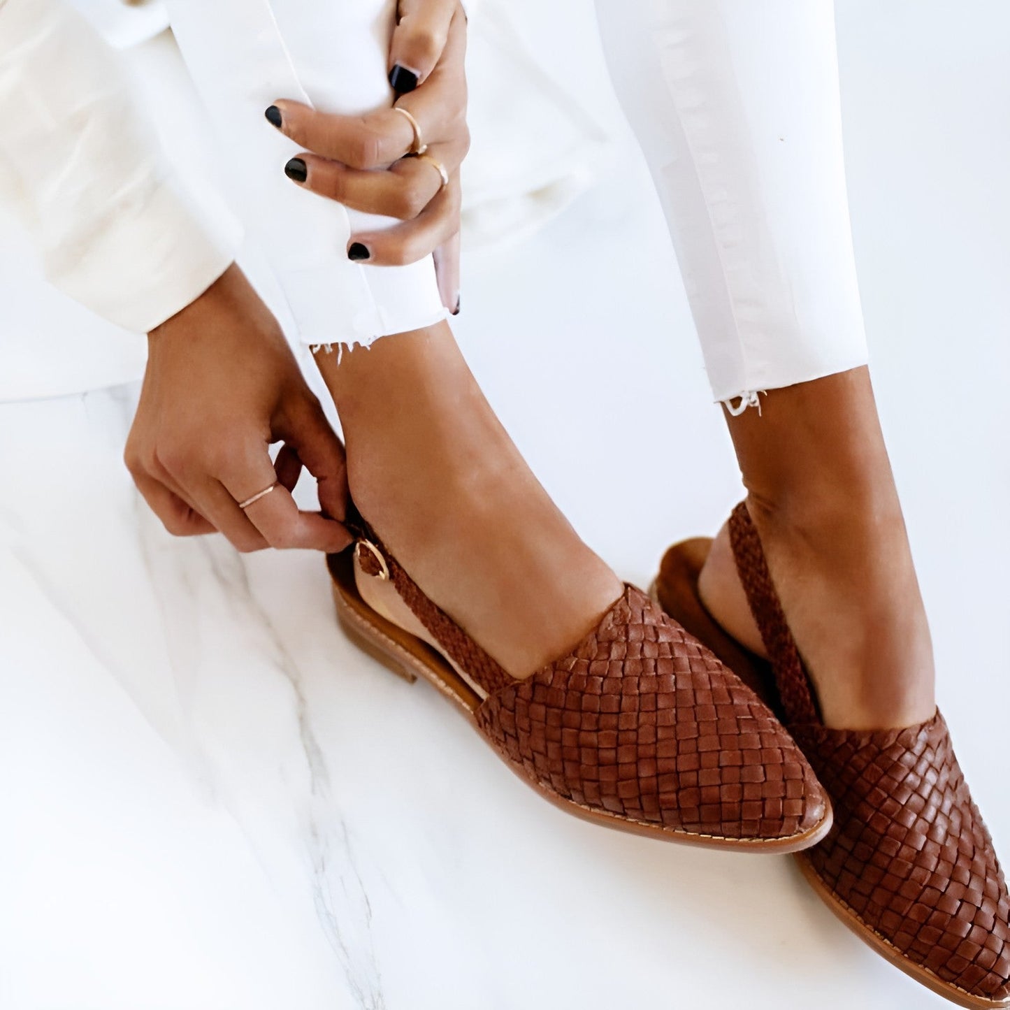 Leonie | Elegante flet-sandaler