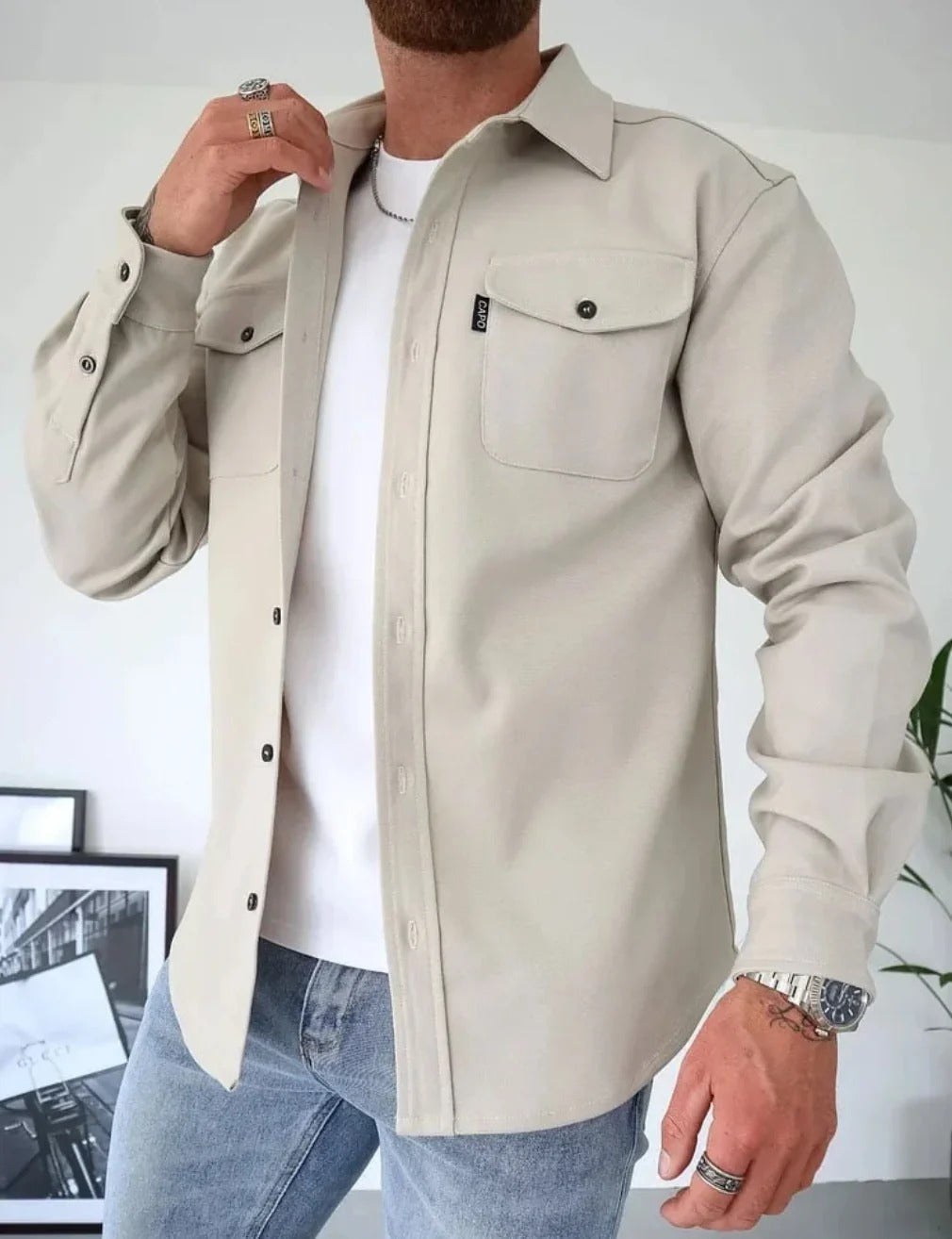 Leon | Stilfuld casual skjorte