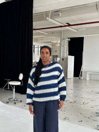 Aida | Strikket sweater med striber – tidløs & hyggelig