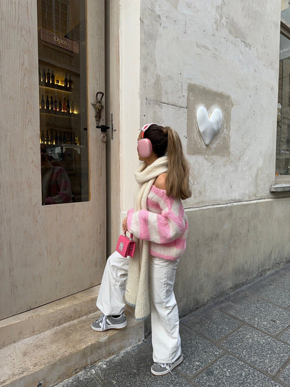 Aida | Strikket sweater med striber – tidløs & hyggelig