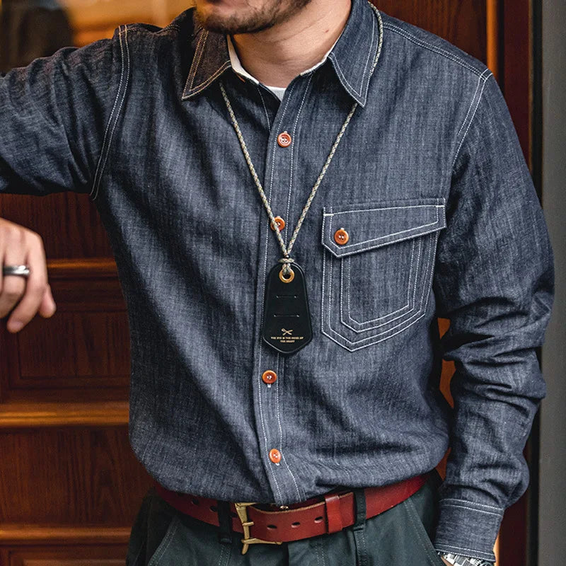 Björn | Klassisk denimskjorte til tidløs herrestil