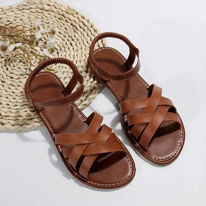 Paula | Flettede flade sandaler