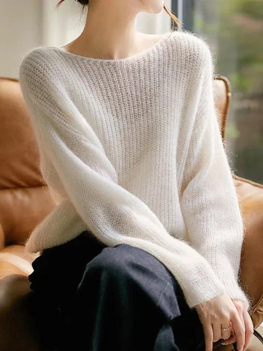 Angelika | Løs pullover med kashmirfølelse