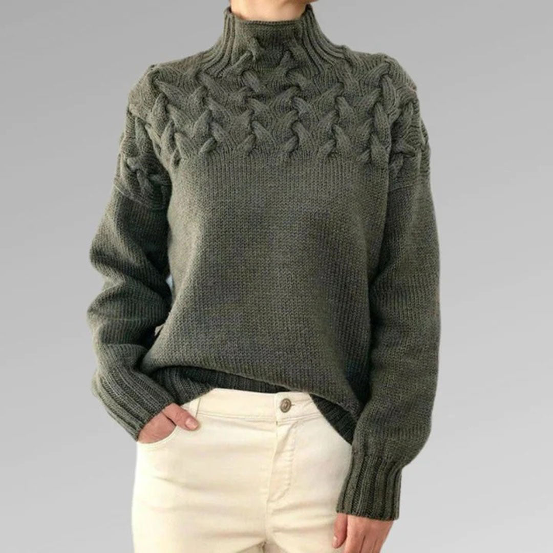 Angelika | Strikket rullekravepullover til damer med kashmirfornemmelse