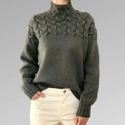 Angelika | Strikket rullekravepullover til damer med kashmirfornemmelse